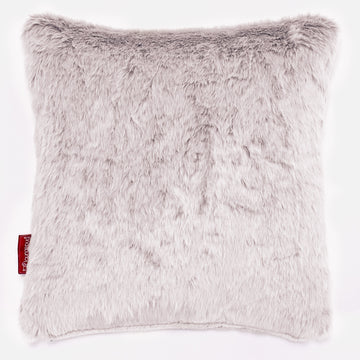 Decorative Cushion 47 x 47cm - Faux Rabbit Fur Dusty Pink