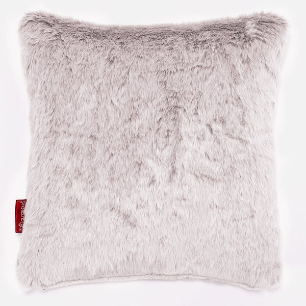 Decorative Cushion 47 x 47cm - Faux Rabbit Fur Dusty Pink