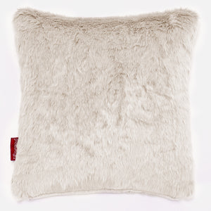 Decorative Cushion Cover 47 x 47cm - Fluffy Faux Fur Rabbit White