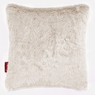 Decorative Cushion 47 x 47cm - Faux Rabbit Fur White