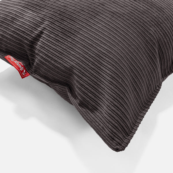 Scatter Cushion Cover 47 x 47cm - Pinstripe Graphite Grey Fabric Close-up Image