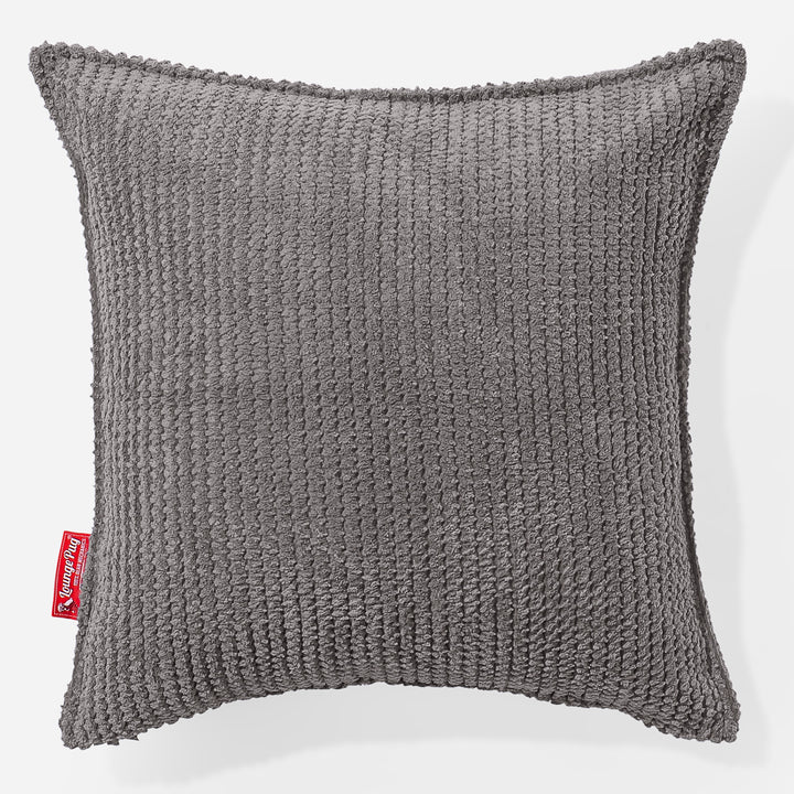 Scatter Cushion Cover 47 x 47cm Pom Pom Charcoal Grey