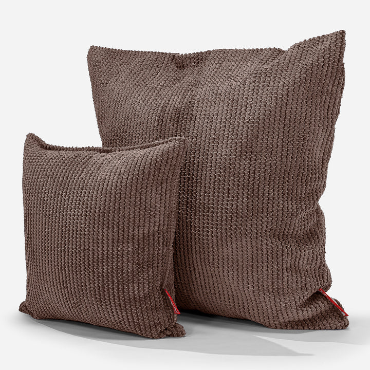 Lounge Pug Scatter Cushion 47 X 47cm Pom Pom Chocolate Brown