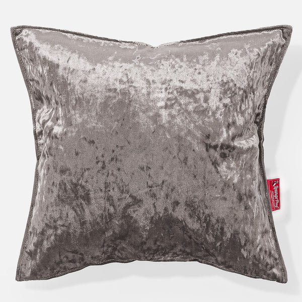 Extra Large Scatter Cushion 70 x 70cm - Vintage Velvet Silver 01