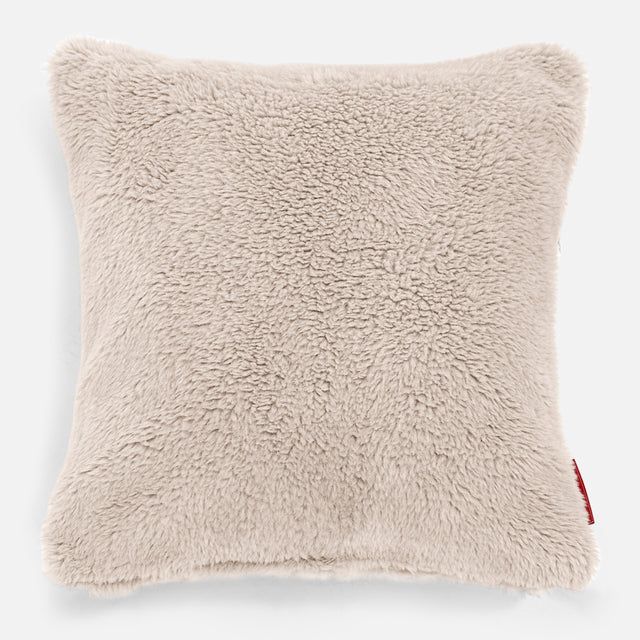 Scatter Cushion 47 x 47cm - Teddy Faux Fur Mink 01