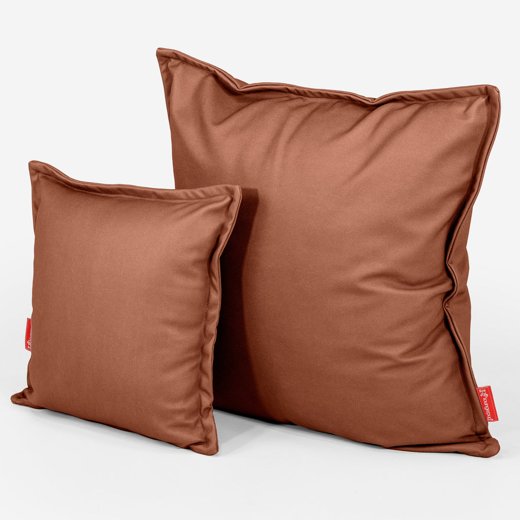 Scatter Cushion Cover 47 x 47cm - Vegan Leather Chestnut 02
