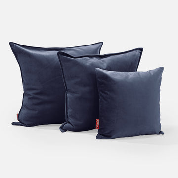 Throw Pillow 47 x 47cm - Velvet Midnight Blue
