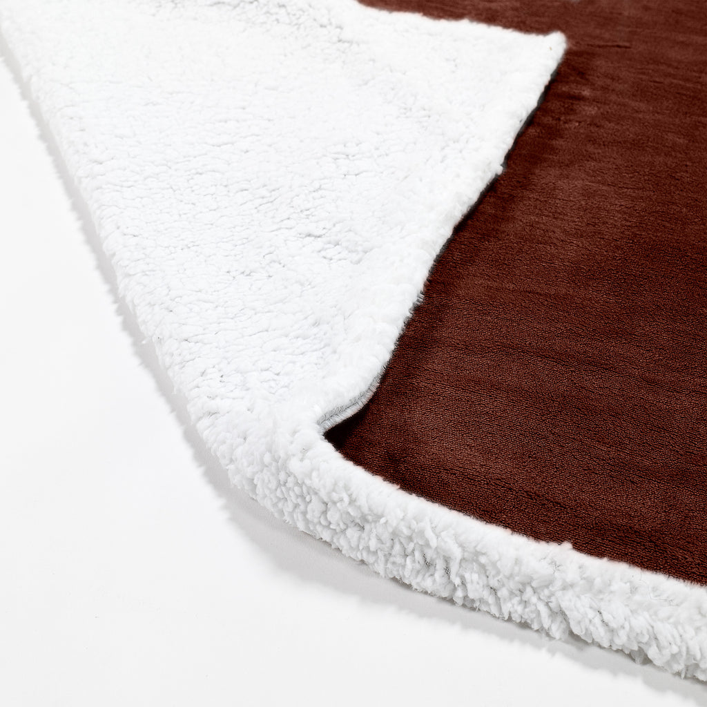 Sherpa Throw / Blanket - Fleece Brown 02