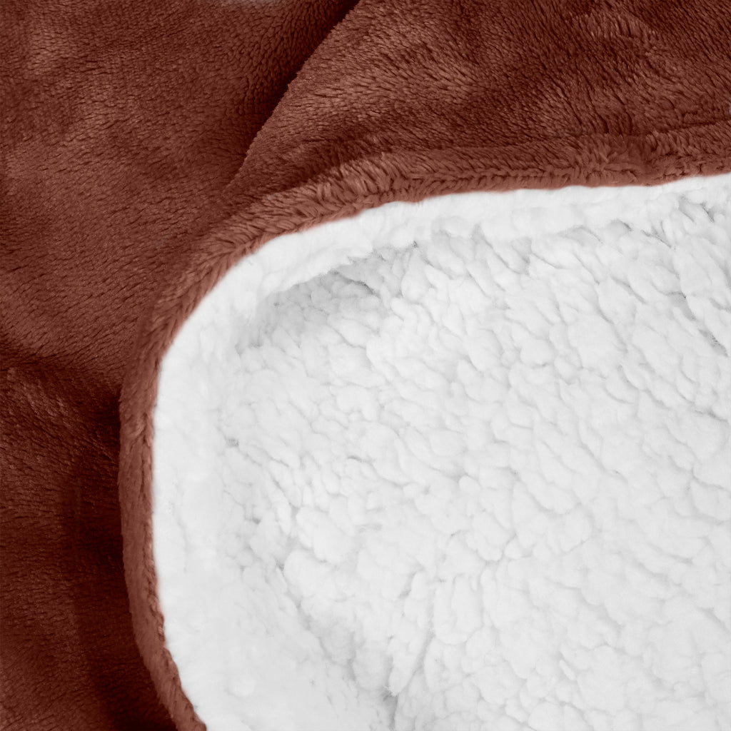 Sherpa Throw / Blanket - Fleece Brown 04