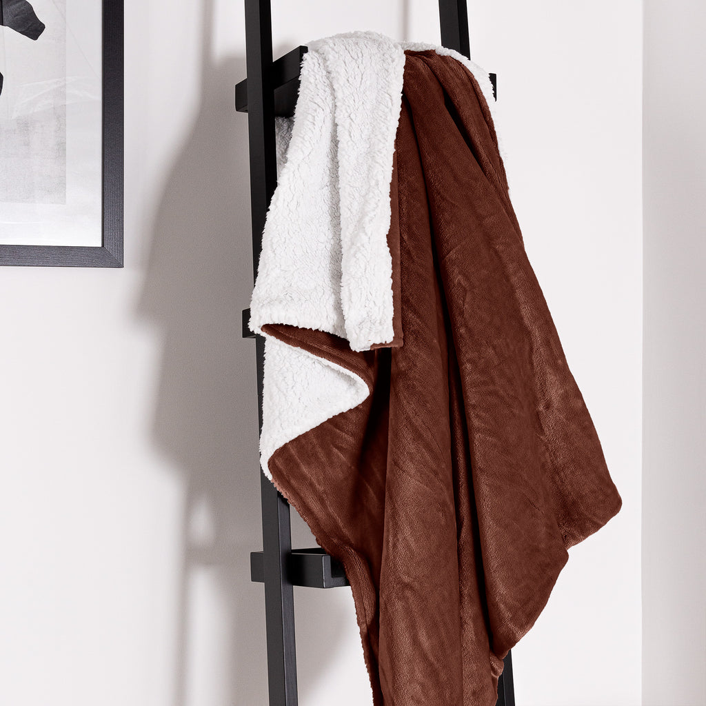 Sherpa Throw / Blanket - Fleece Brown 05