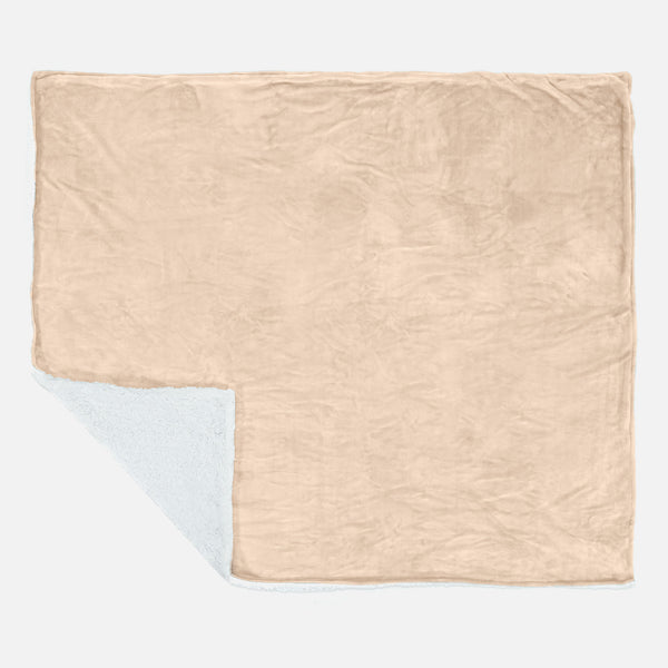Sherpa Throw / Blanket - Fleece Cream 02