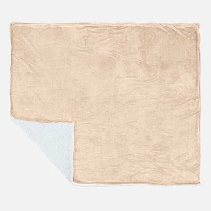 Sherpa Throw / Blanket - Fleece Cream 03