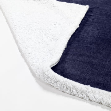 Sherpa Throw / Blanket - Fleece Dark Blue 02
