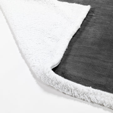 Sherpa Throw / Blanket - Fleece Grey 02