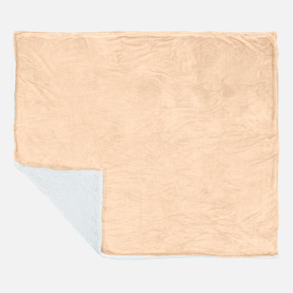 Sherpa Throw / Blanket - Fleece Light Mink 01