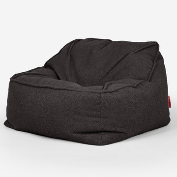Sloucher Bean Bag Chair - Boucle Graphite Grey 03