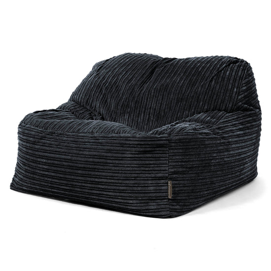 Sloucher Bean Bag Chair - Cord Black 03