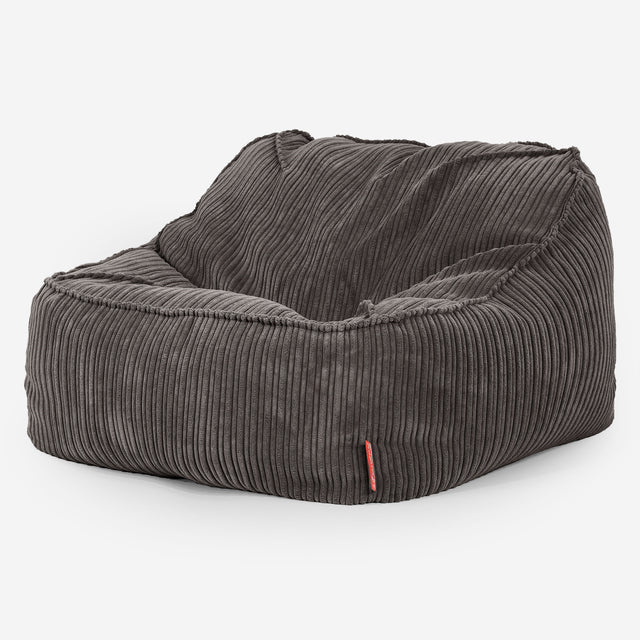 Sloucher Bean Bag Chair - Cord Graphite Grey 03