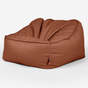 Sloucher Bean Bag Chair - Vegan Leather Chestnut