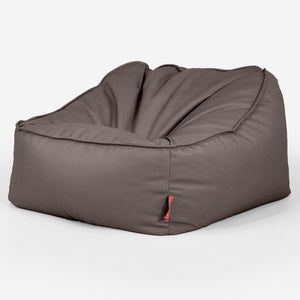 Sloucher Bean Bag Chair - Vegan Leather Chocolate
