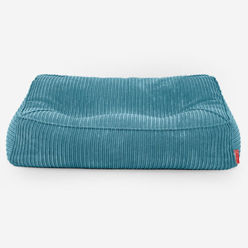 Sloucher Bean Bag Sofa - Cord Aegean Blue 01