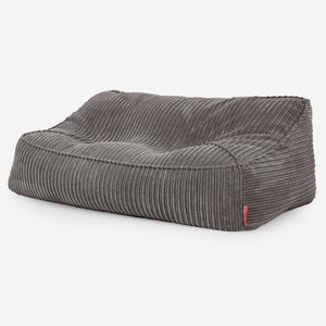 Sloucher Bean Bag Sofa - Cord Graphite Grey