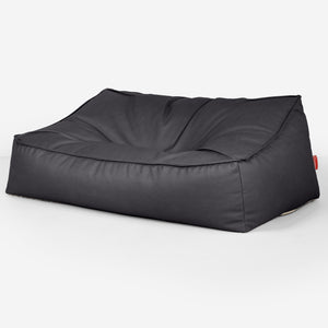 Sloucher Bean Bag Sofa - Vegan Leather Black