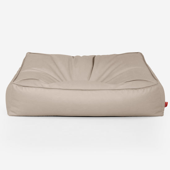 Sloucher Bean Bag Sofa - Vegan Leather Ivory 01