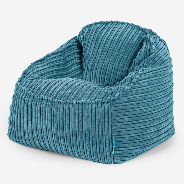 Sloucher Child's Bean Bag 2-10 yr - Cord Aegean Blue 01