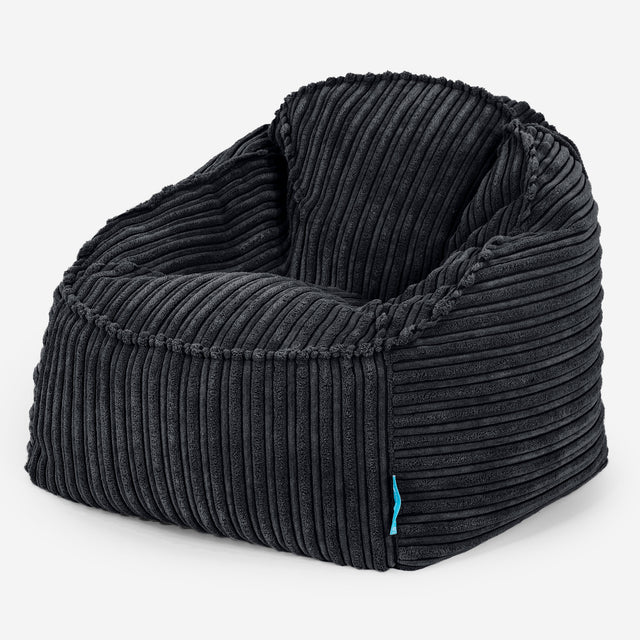 Sloucher Child's Bean Bag 2-10 yr - Cord Black 01