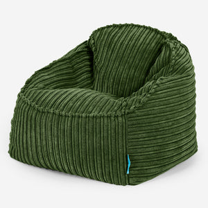 Sloucher Child's Bean Bag 2-6 yr - Cord Forest Green