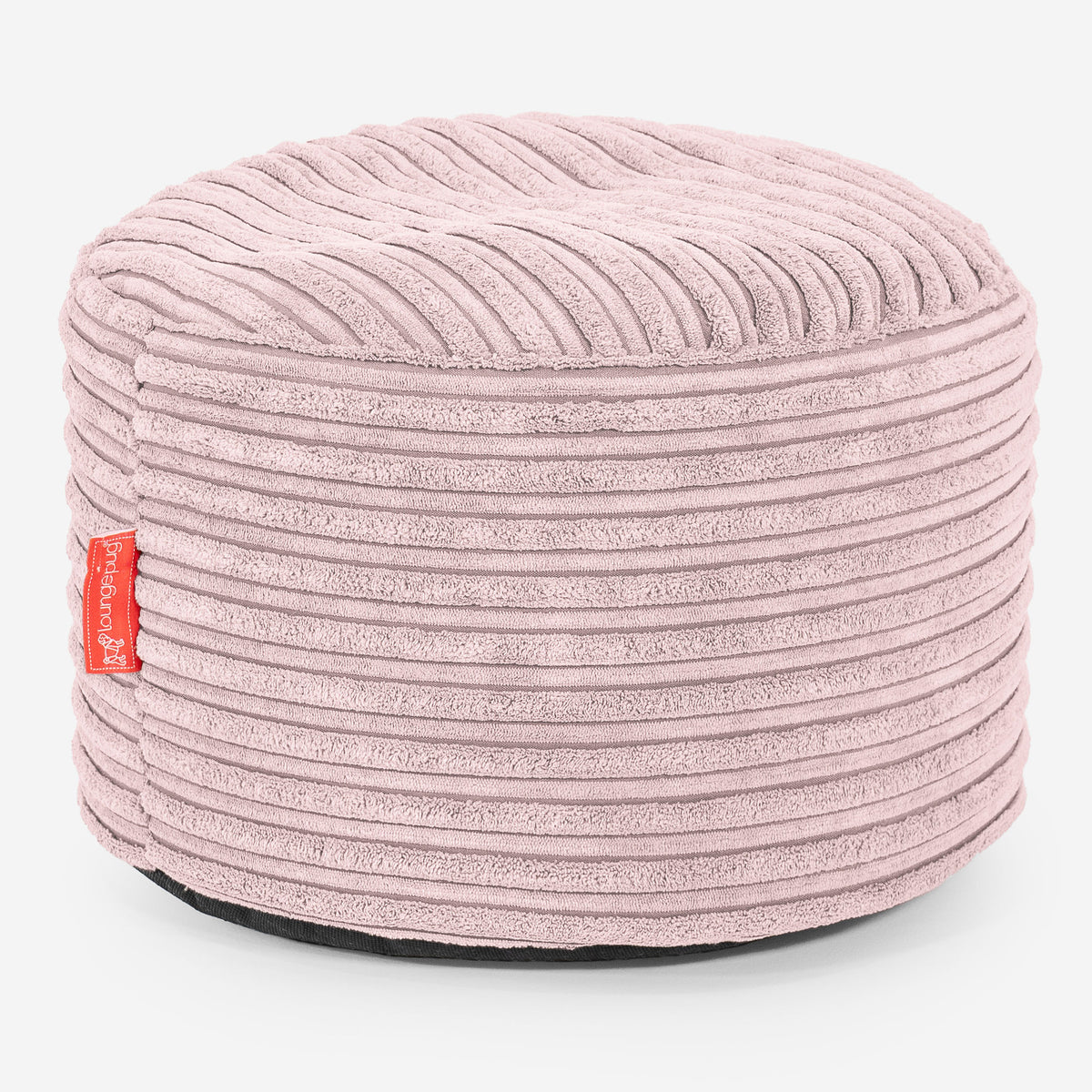 Lounge Pug Small Round Footstool Cord Blush Pink Bean Bag Pouf