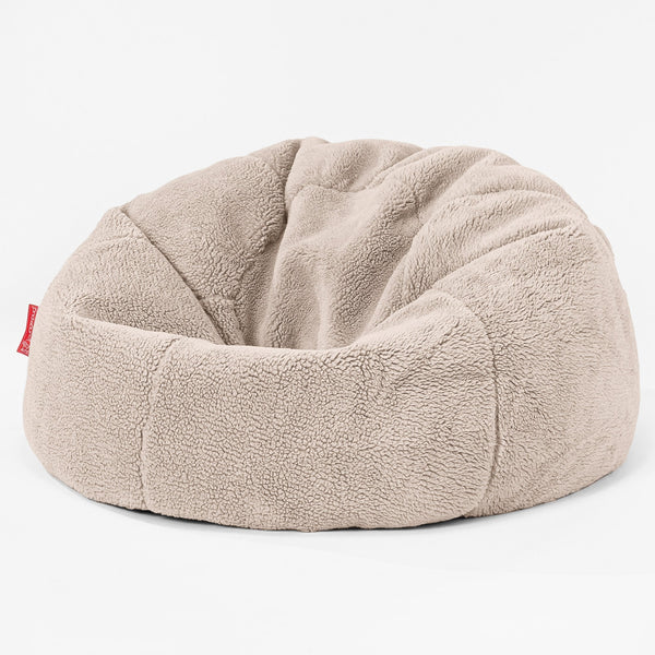 Classic Bean Bag Chair - Teddy Faux Fur Mink 01
