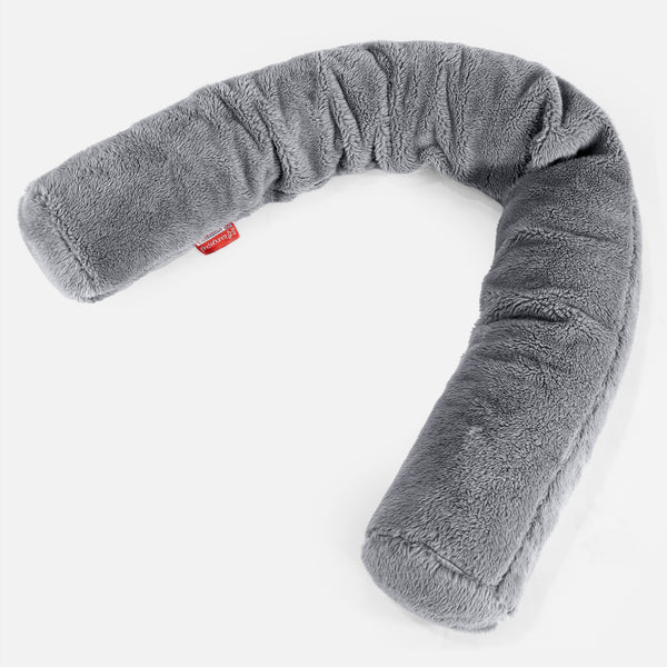 XXL Cuddle Cushion - Teddy Faux Fur Dark Grey 01