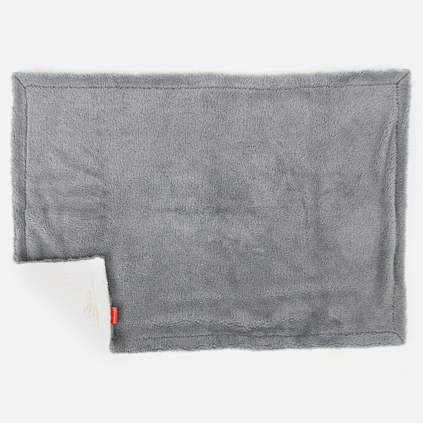Sherpa Throw / Blanket - Teddy Faux Fur Dark Grey 01