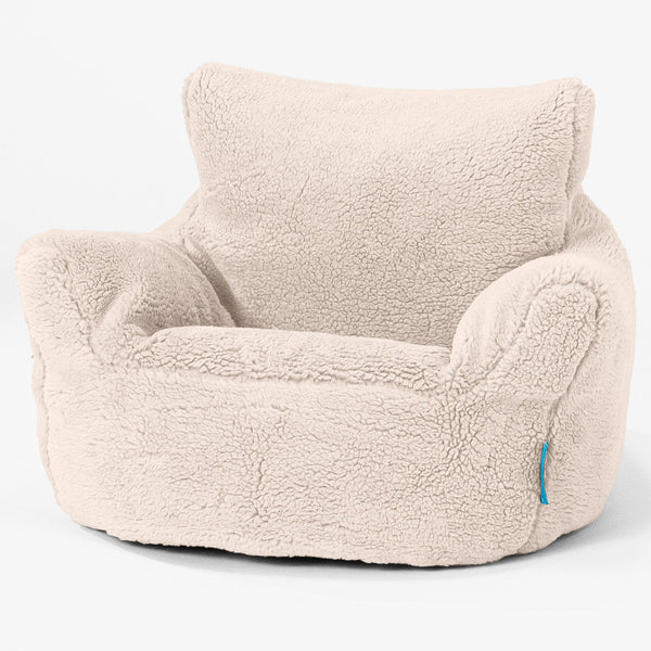 Toddlers' Armchair 1-3 yr Bean Bag - Teddy Faux Fur Cream 01