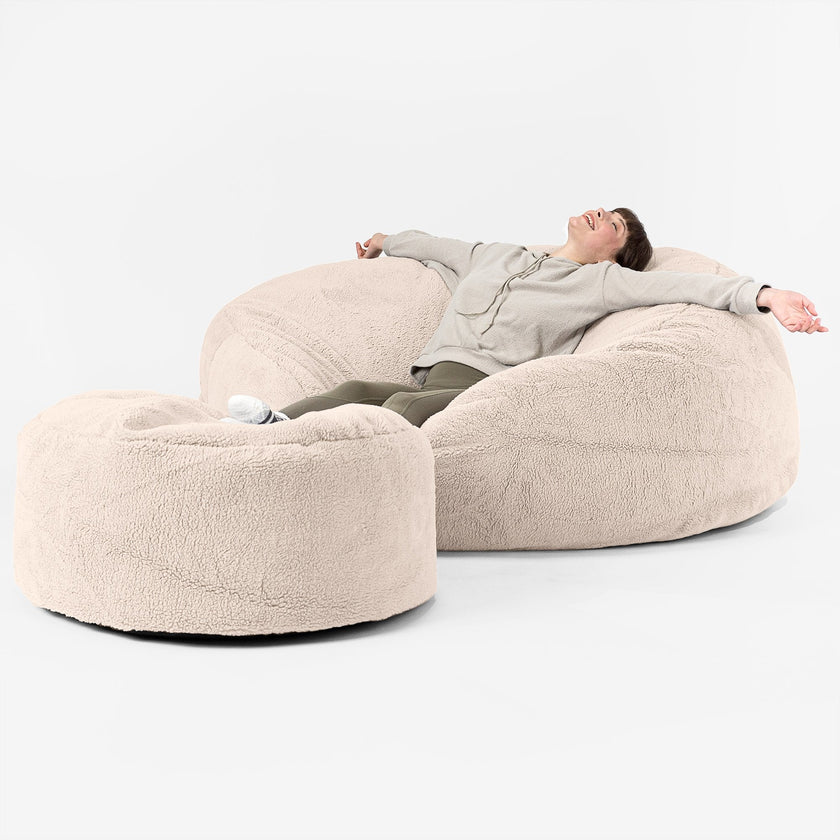 Lounge Pug Cord Giant Bean Bag Sofa Mega Mammoth Beanbag Graphite