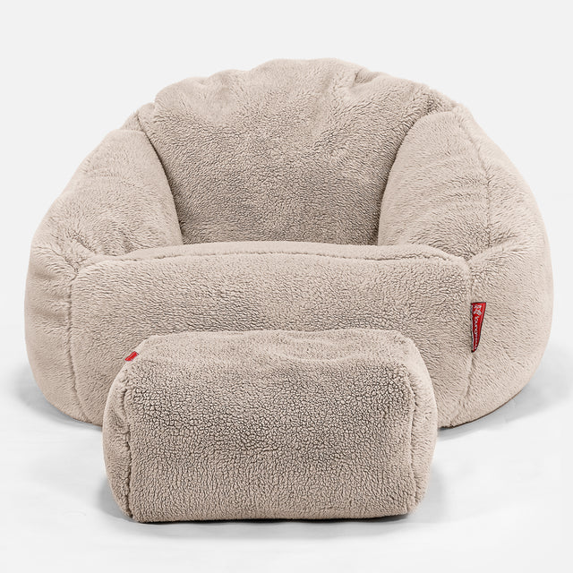 Bubble Bean Bag Chair - Teddy Fur Mink 02