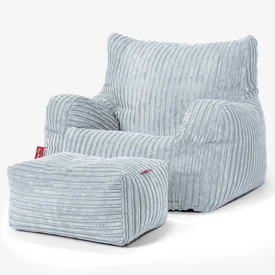Teens Bean Bag Armchair 6-14 yr - Cord Baby Blue 03
