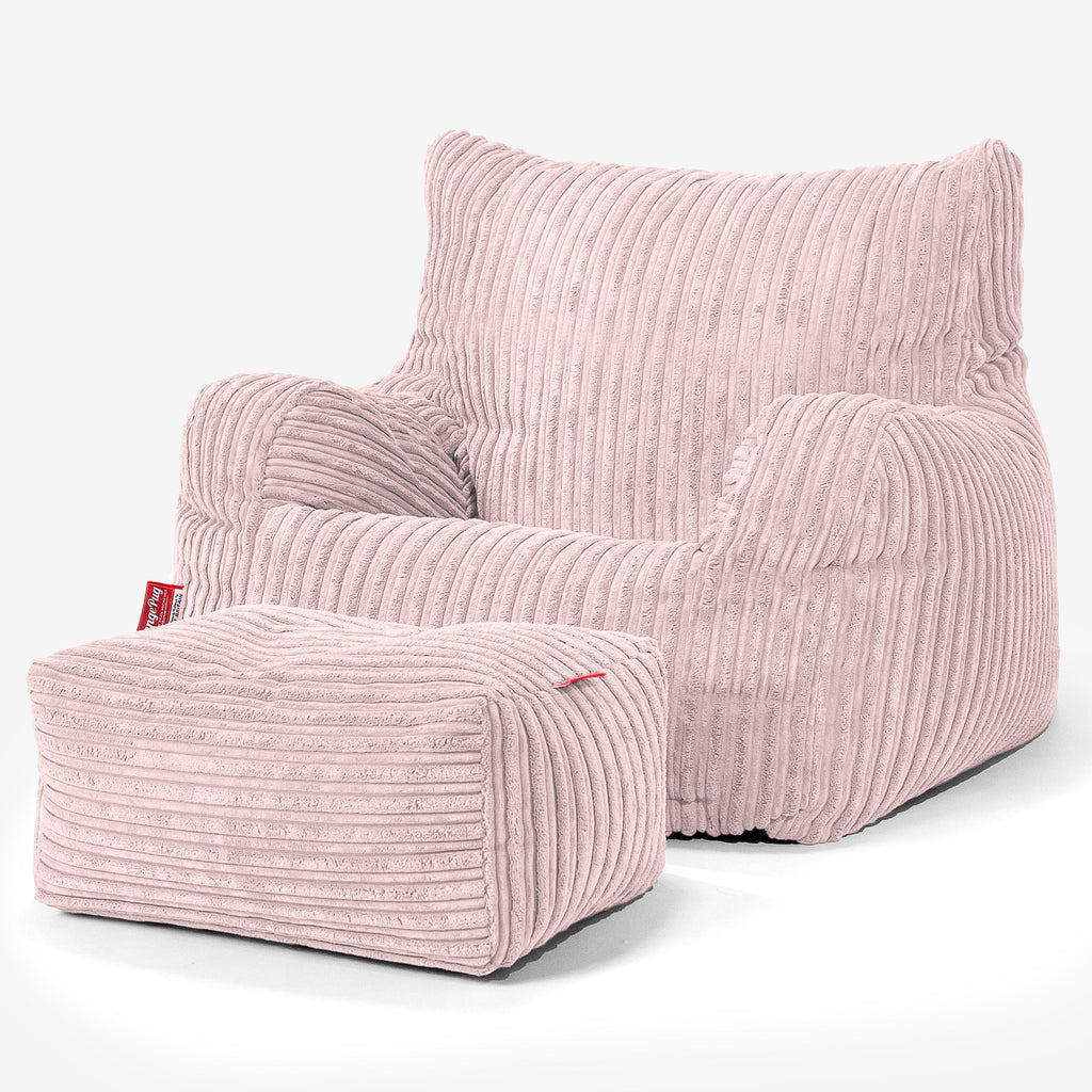 Teens Bean Bag Armchair 6-14 yr - Cord Blush Pink 03