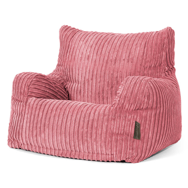 Teens Bean Bag Armchair 6-14 yr - Cord Coral Pink 01