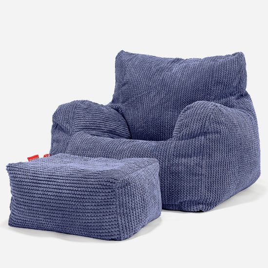 Teens Bean Bag Armchair 6-14 yr - Pom Pom Purple 03