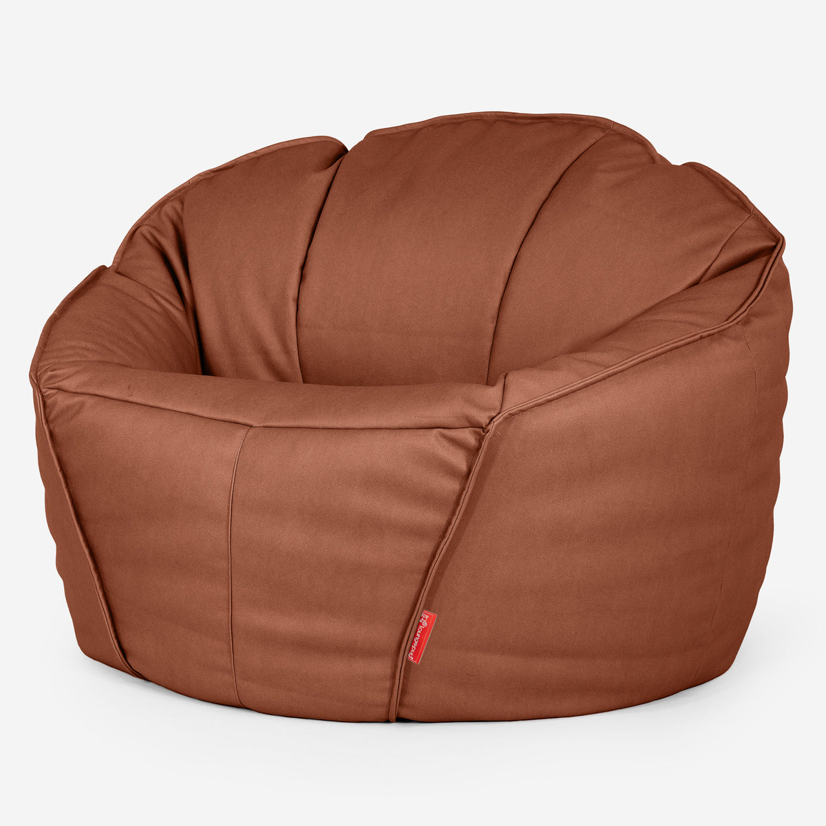 Lounge Pug Ultimate Classic Bean Bag Chair Vegan Leather Chestnut Brown