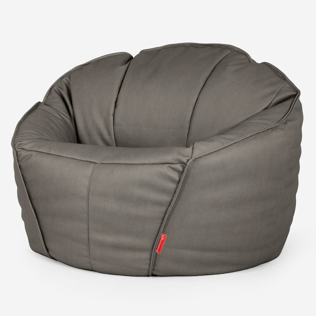 Ultimate Classic Gaming Bean Bag Chair - Vegan Leather Grey 01