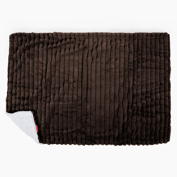Sherpa Throw / Blanket - Ultra Plush Cord Sable Fabric Close-up Image