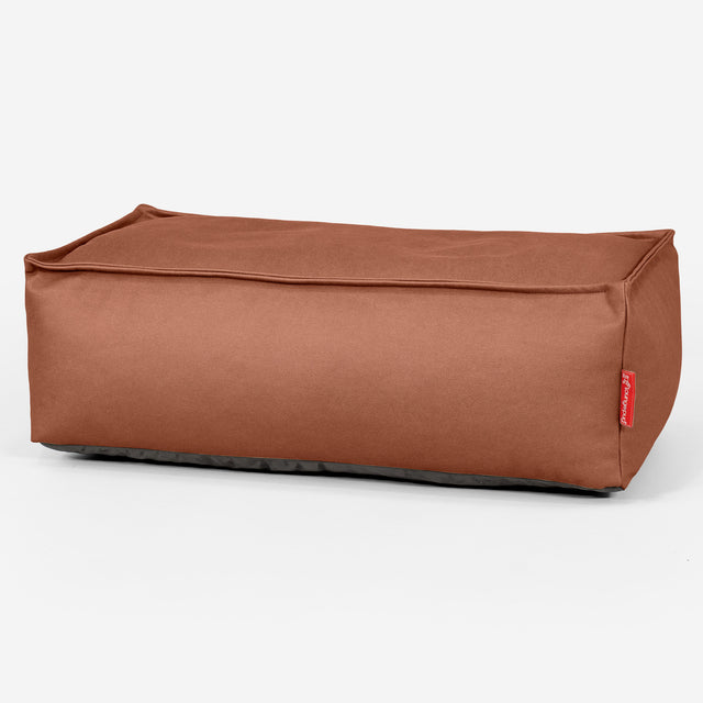 Large Footstool - Vegan Leather Chestnut 01