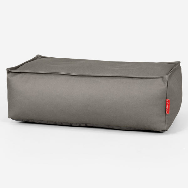 Large Footstool - Vegan Leather Grey 01