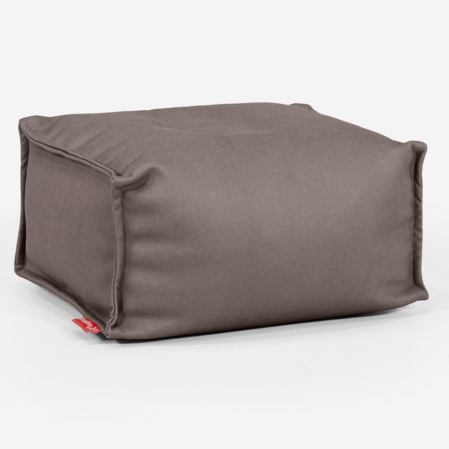 Small Footstool - Vegan Leather Chocolate 01