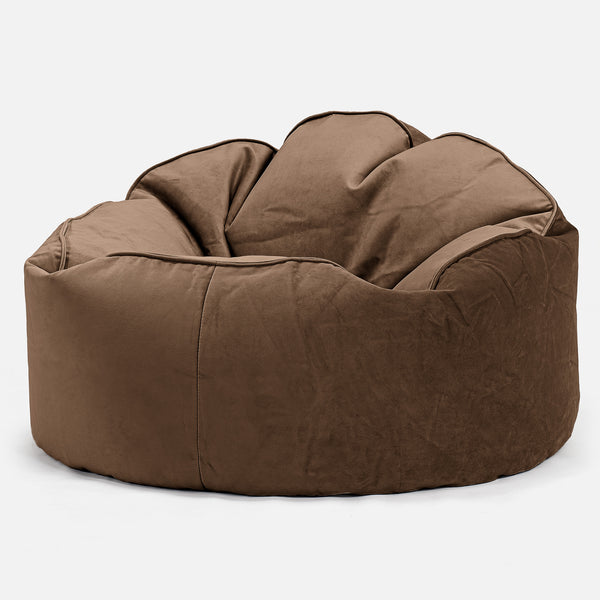 Mini Mammoth Bean Bag Chair - Velvet Espresso 01