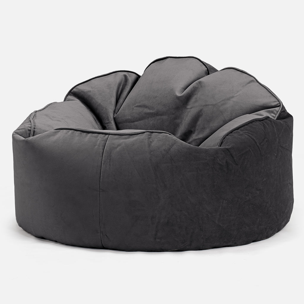 Mini Mammoth Bean Bag Chair - Velvet Graphite Grey 01